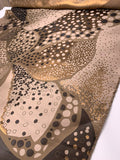 Italian Large-Scale Dotted Floral Brocade - Vintage Gold / Tan / Taupes / Black