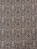 Italian Snakeskin Stretch Brocade with Lurex - Brown / Grey / Silver