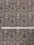 Italian Snakeskin Stretch Brocade with Lurex - Brown / Grey / Silver