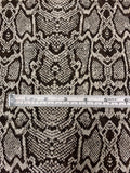 Italian Snakeskin Stretch Brocade with Lurex - Brown / Grey / Silver