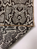Italian Snakeskin Stretch Brocade with Lurex - Brown / Grey / Silver