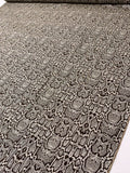 Italian Snakeskin Stretch Brocade with Lurex - Brown / Grey / Silver