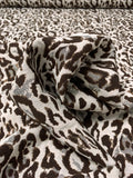 French Cheetah Brocade - Off-White / Brown / Copper
