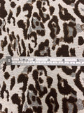 French Cheetah Brocade - Off-White / Brown / Copper