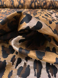 Italian Leopard Brocade - Brown / Tan / Black