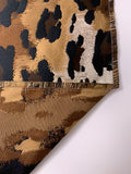 Italian Leopard Brocade - Brown / Tan / Black
