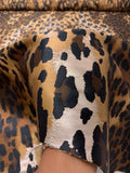 Italian Leopard Brocade - Brown / Tan / Black
