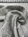 Italian Sqaure Pattern Tweed-Like Brocade - Grey / White / Black