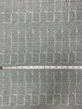 Italian Sqaure Pattern Tweed-Like Brocade - Grey / White / Black