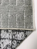 Italian Sqaure Pattern Tweed-Like Brocade - Grey / White / Black