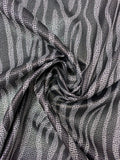 Sequins-Look Zebra Brocade - Grey / Black / Silver