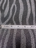 Sequins-Look Zebra Brocade - Grey / Black / Silver