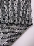 Sequins-Look Zebra Brocade - Grey / Black / Silver