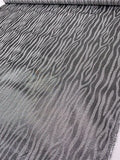 Sequins-Look Zebra Brocade - Grey / Black / Silver
