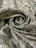 Circle Design Novelty Brocade - Pewter / Silver