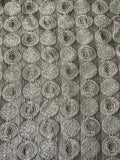Circle Design Novelty Brocade - Pewter / Silver