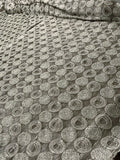 Circle Design Novelty Brocade - Pewter / Silver