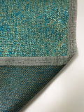 Novelty Two-Toned Tissue Lamé - Turquoise / Gold