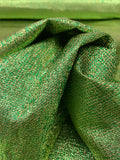Novelty Two-Toned Tissue Lamé - Green / Gold
