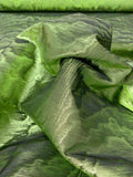 Moiré Crisp Lamé - Pistachio Green