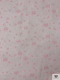 Floral Inspired Printed Chiffon - Baby Pink / White