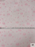 Floral Inspired Printed Chiffon - Baby Pink / White