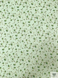 Ditsy Trailing Floral Printed Chiffon - Summer Green