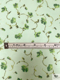 Ditsy Trailing Floral Printed Chiffon - Summer Green