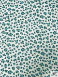 Cheetah Inspired Printed Chiffon - Teal / Light Grey