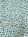 Cheetah Inspired Printed Chiffon - Teal / Light Grey