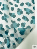 Cheetah Inspired Printed Chiffon - Teal / Light Grey