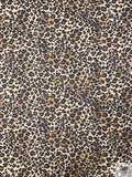 Leopard Printed Printed Chiffon - Black / Cream / Yellow Ochre