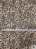 Leopard Printed Printed Chiffon - Black / Cream / Yellow Ochre
