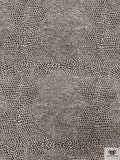 Reptile Inspired Printed Chiffon - Black / Brown / Cream