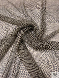 Reptile Inspired Printed Chiffon - Black / Brown / Cream