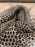 Reptile Inspired Printed Chiffon - Black / Brown / Cream