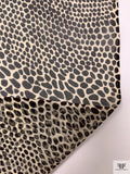 Reptile Inspired Printed Chiffon - Black / Brown / Cream