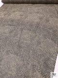 Reptile Inspired Printed Chiffon - Black / Brown / Cream