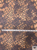 Mottled Python Printed Chiffon - Brown / Caramel / Black
