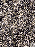 Leopard Printed Printed Chiffon - Olive Green / White / Black