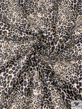 Leopard Printed Printed Chiffon - Olive Green / White / Black