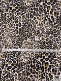 Leopard Printed Printed Chiffon - Olive Green / White / Black