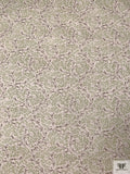 Ditsy Floral Printed Silk Chiffon - Rustic Sage / Olive / Brown