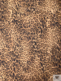 Leopard Printed Silk Chiffon - Caramel / Black