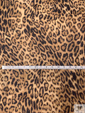 Leopard Printed Silk Chiffon - Caramel / Black