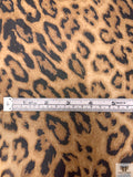 Leopard Printed Silk Chiffon - Caramel / Black