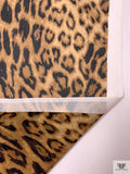 Leopard Printed Silk Chiffon - Caramel / Black