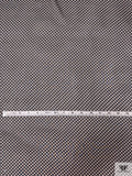 Ditsy Polka Dot Printed Silk Chiffon - Black / Beige