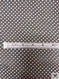 Ditsy Polka Dot Printed Silk Chiffon - Black / Beige
