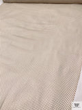 Ditsy Polka Dot Printed Silk Chiffon - Cream / Burgundy